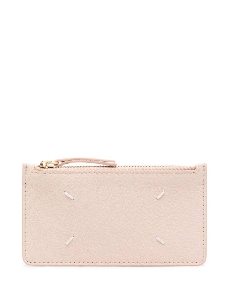 Maison Margiela Recicla leather card holder - Pink von Maison Margiela