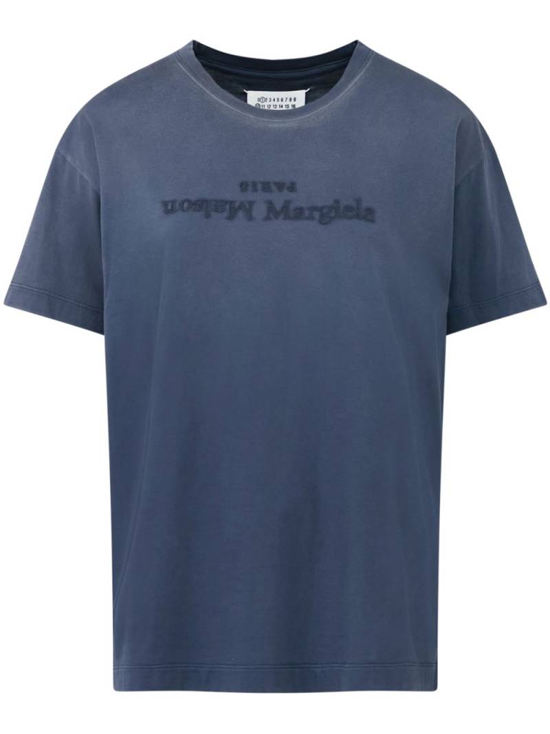 Maison Margiela Reverse Logo cotton T-shirt - Blue von Maison Margiela