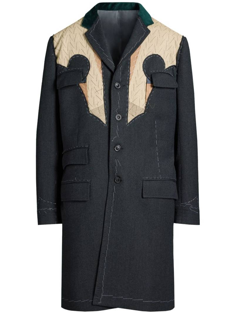 Maison Margiela Rorschach yoke-detail wool coat - Grey von Maison Margiela