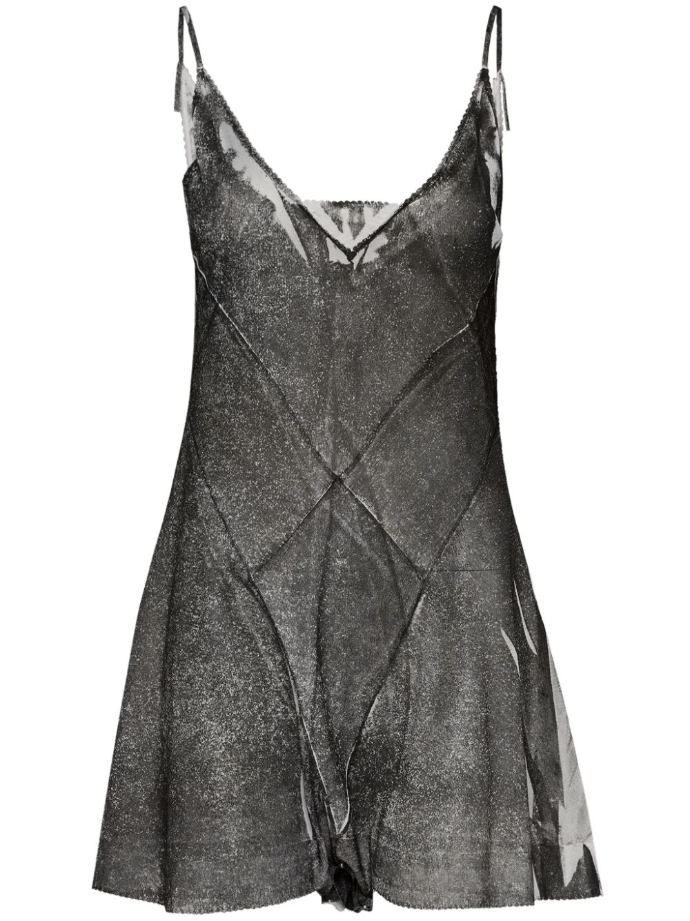 Maison Margiela Serigraphic silk minidress - Grey von Maison Margiela