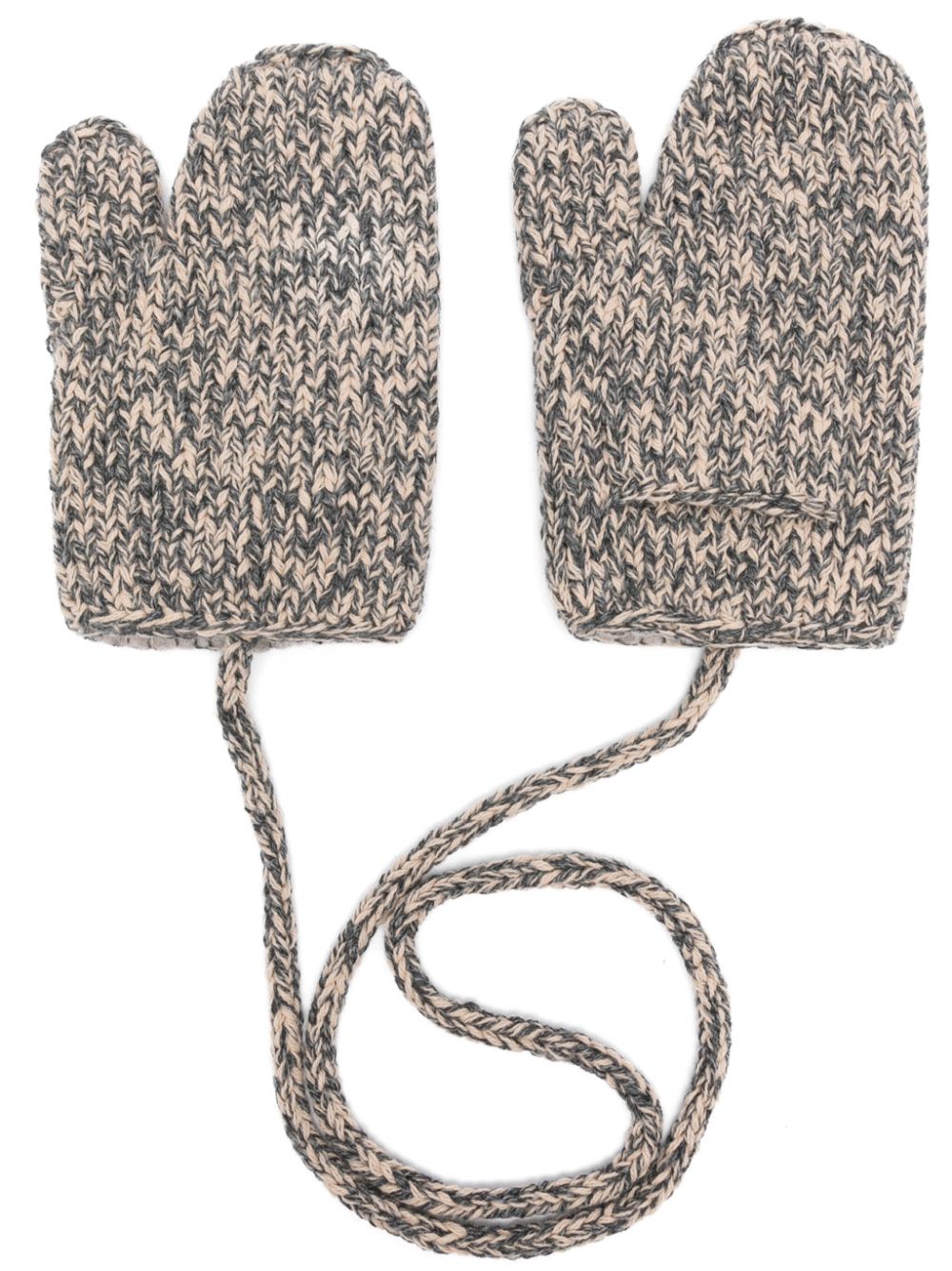 Maison Margiela Shetland mittens - Neutrals von Maison Margiela