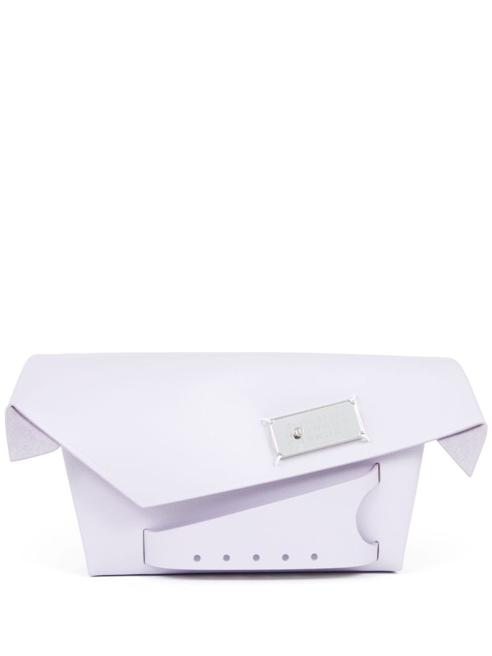 Maison Margiela Snatched leather clutch bag - Purple von Maison Margiela