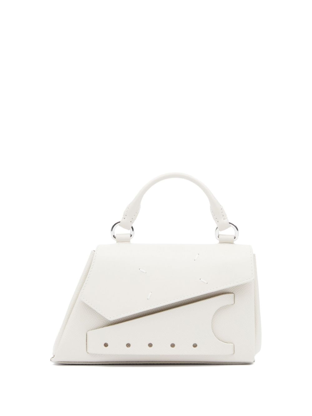 Maison Margiela Snatched leather tote bag - White von Maison Margiela