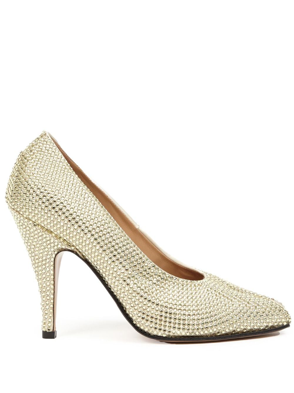 Maison Margiela Tabi 110mm rhinestone-embellished pumps - Gold von Maison Margiela