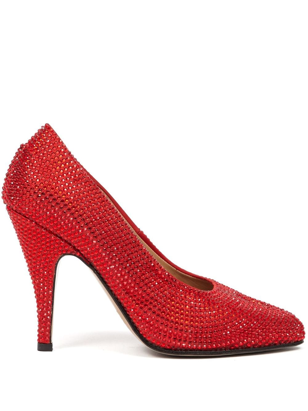 Maison Margiela Tabi 110mm rhinestone-embellished pumps - Red von Maison Margiela