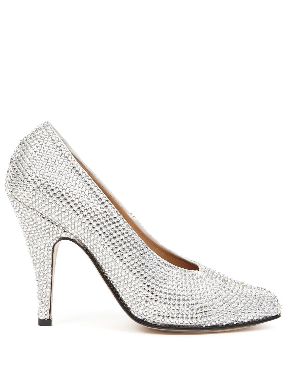 Maison Margiela Tabi 110mm rhinestone-embellished pumps - White von Maison Margiela