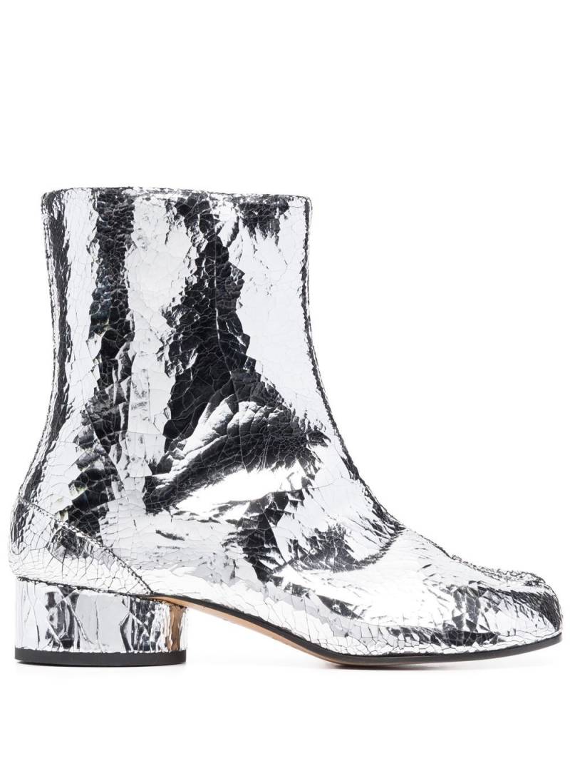 Maison Margiela Tabi 30mm mirror-effect ankle boots - Grey von Maison Margiela