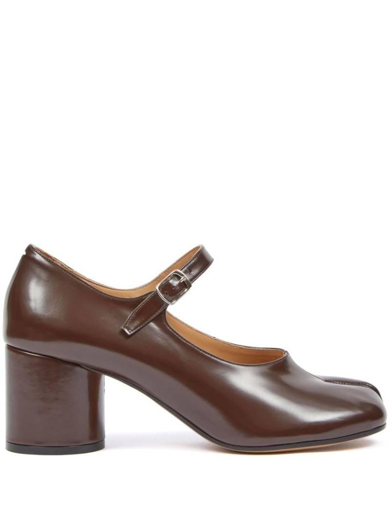 Maison Margiela Tabi 60mm leather Mary Janes - Brown von Maison Margiela