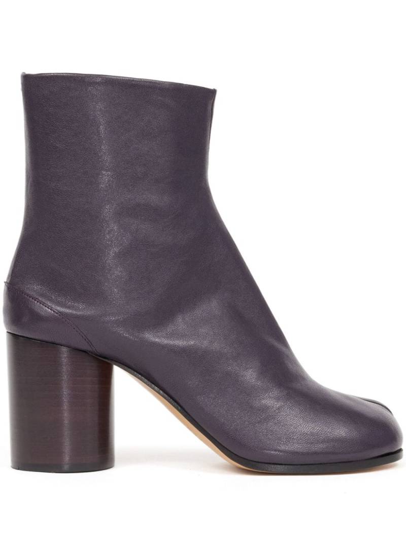 Maison Margiela Tabi 80mm leather ankle boots - Purple von Maison Margiela