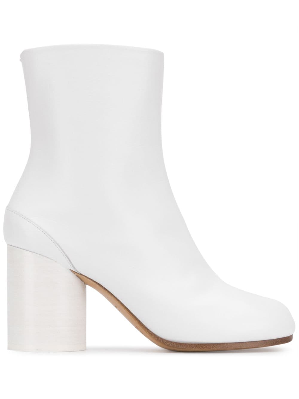 Maison Margiela Tabi 80mm leather ankle boots - White von Maison Margiela