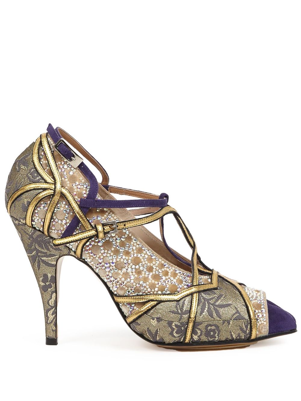 Maison Margiela Tabi Monster panelled pumps - Gold von Maison Margiela