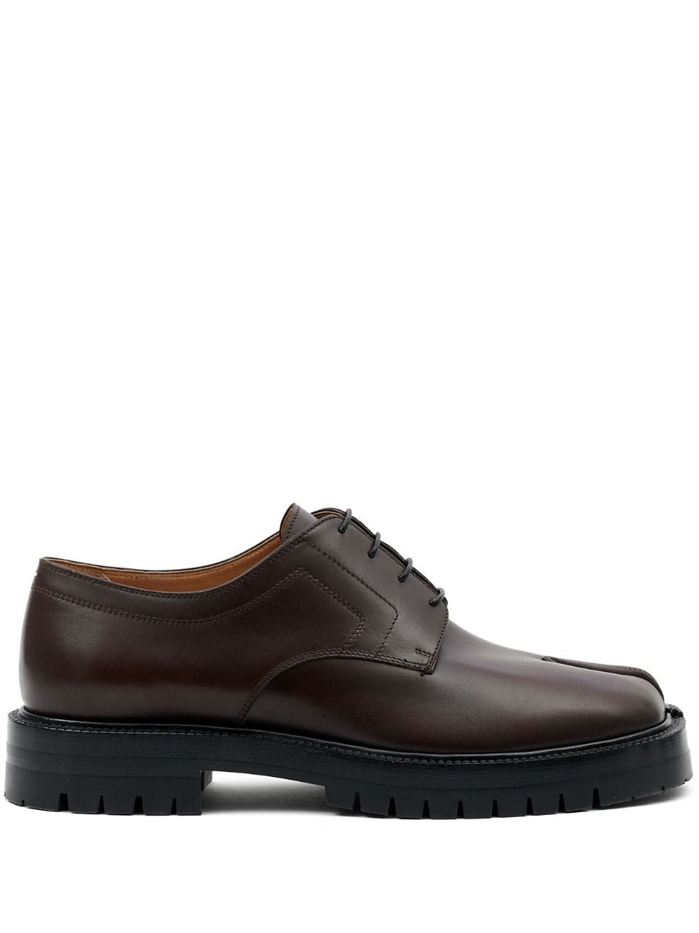 Maison Margiela Tabi leather Derby shoes - Brown von Maison Margiela