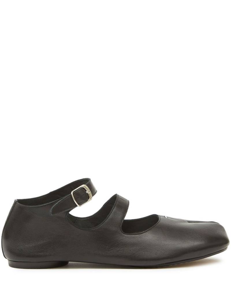 Maison Margiela Tabi leather ballerina shoes - Black von Maison Margiela