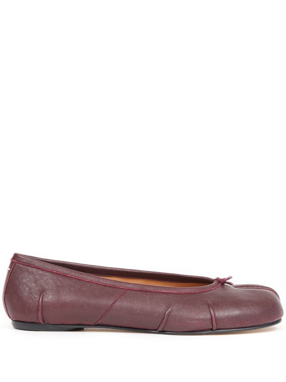 Maison Margiela Tabi leather ballerina shoes - Red von Maison Margiela