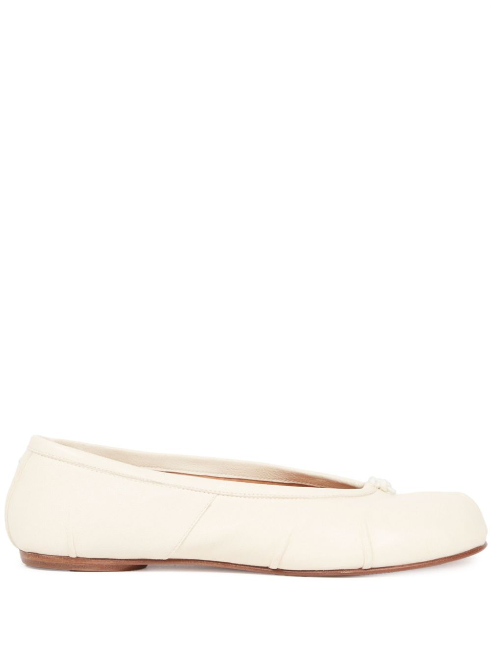 Maison Margiela Tabi leather ballerina shoes - White von Maison Margiela