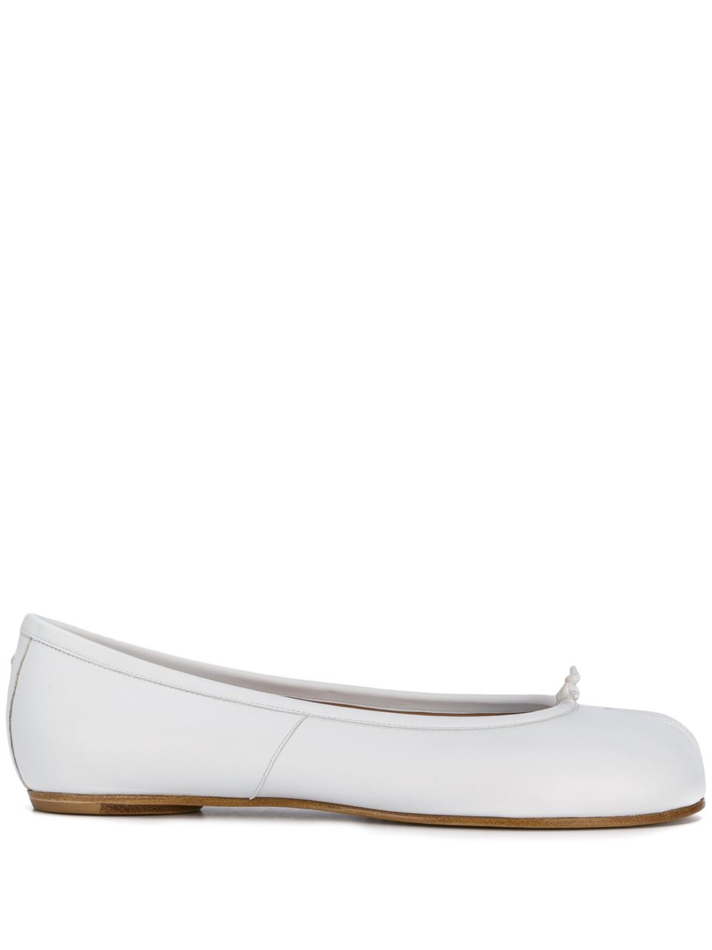 Maison Margiela Tabi leather ballerina shoes - White von Maison Margiela