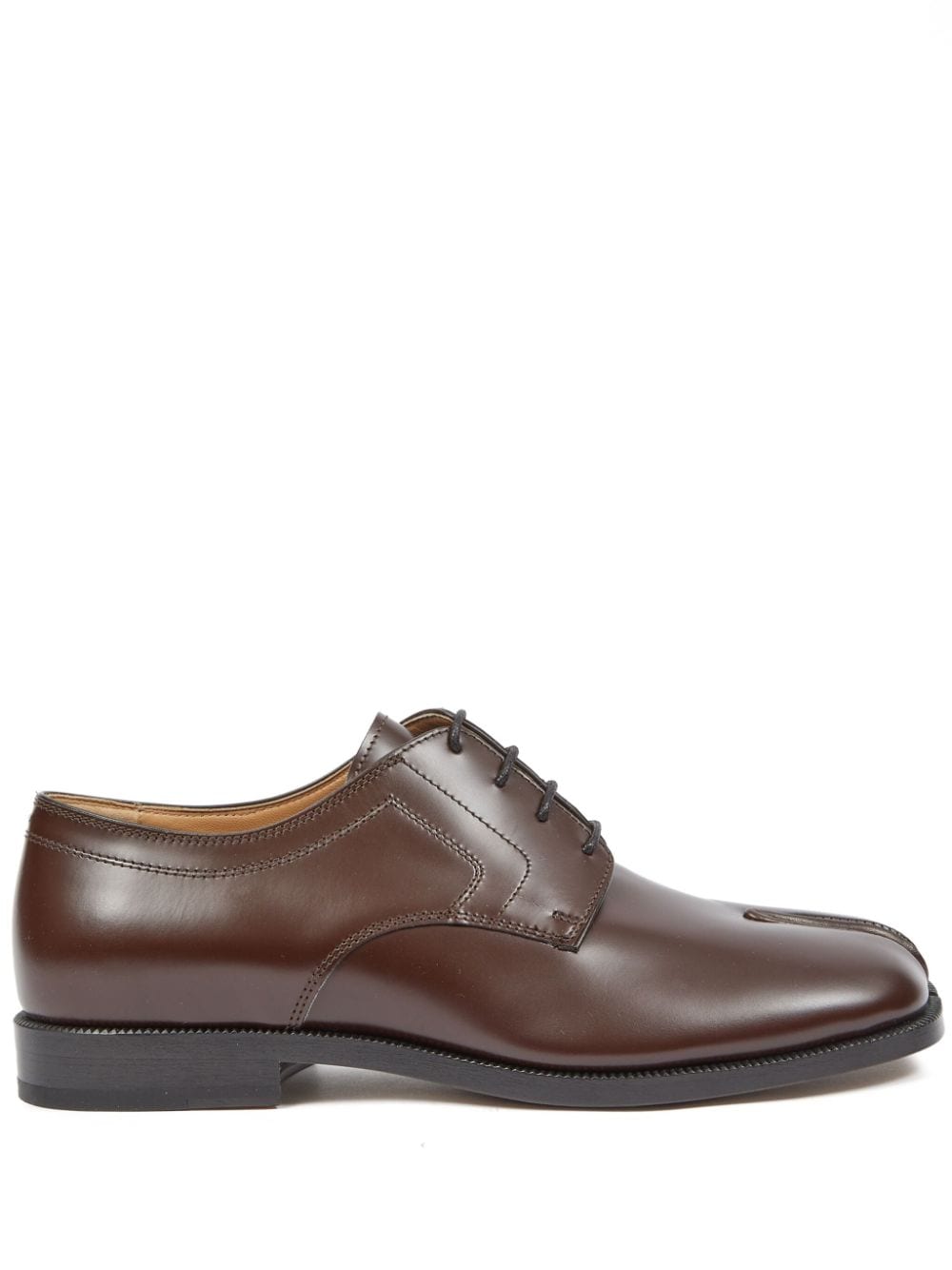 Maison Margiela Tabi leather derby shoes - Brown von Maison Margiela