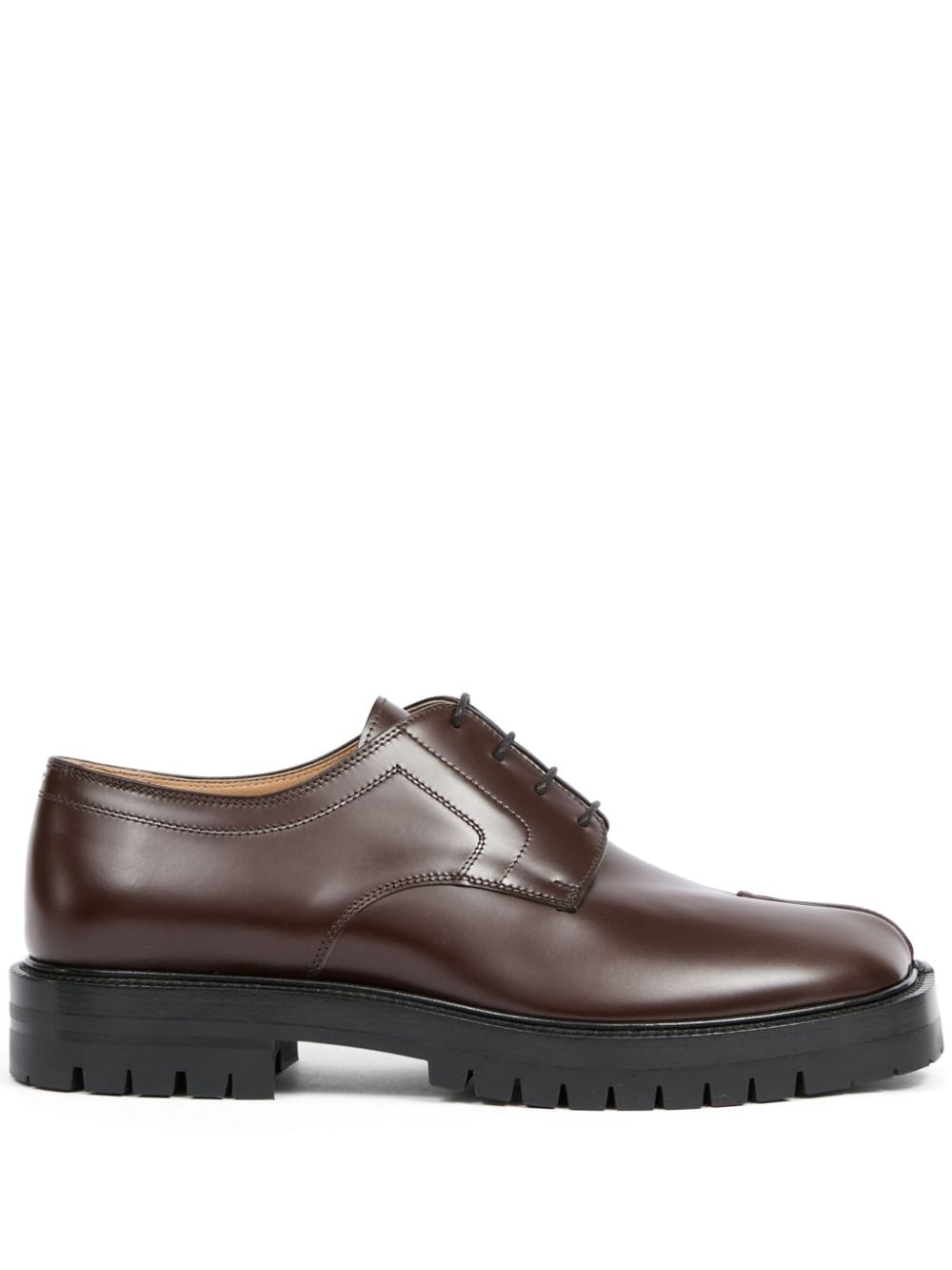 Maison Margiela Tabi leather derby shoes - Brown von Maison Margiela