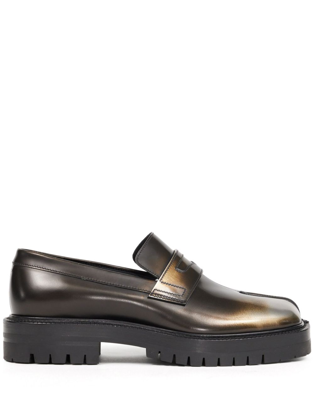 Maison Margiela Tabi leather loafers - Brown von Maison Margiela