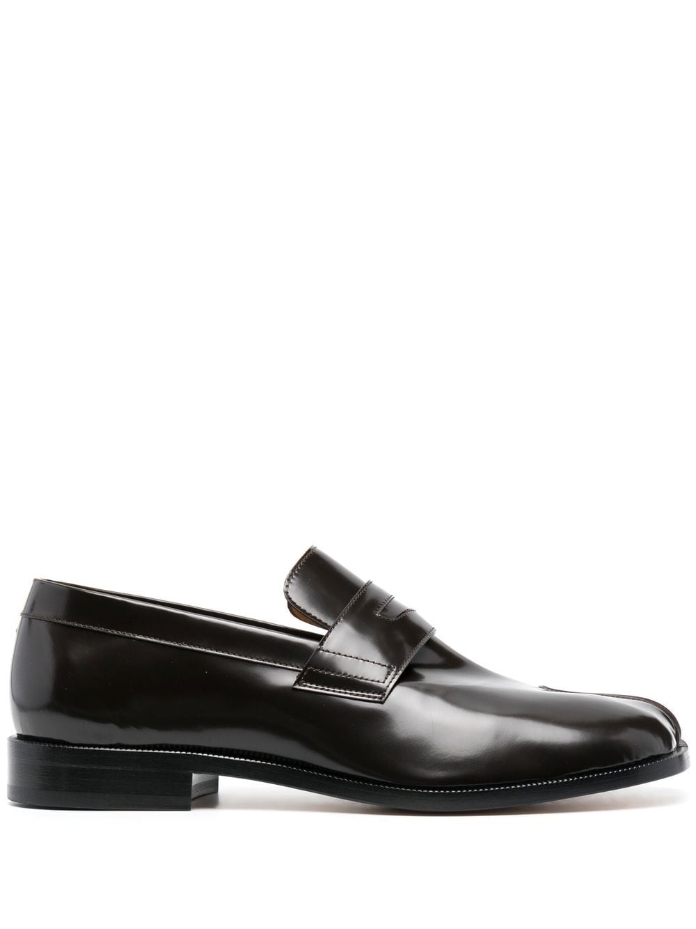 Maison Margiela Tabi leather loafers - Brown von Maison Margiela