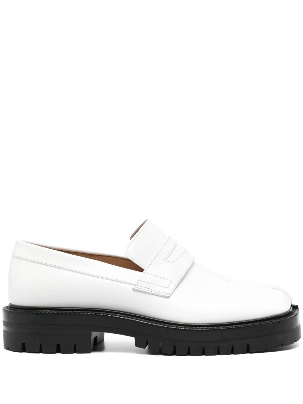 Maison Margiela Tabi leather loafers - White von Maison Margiela