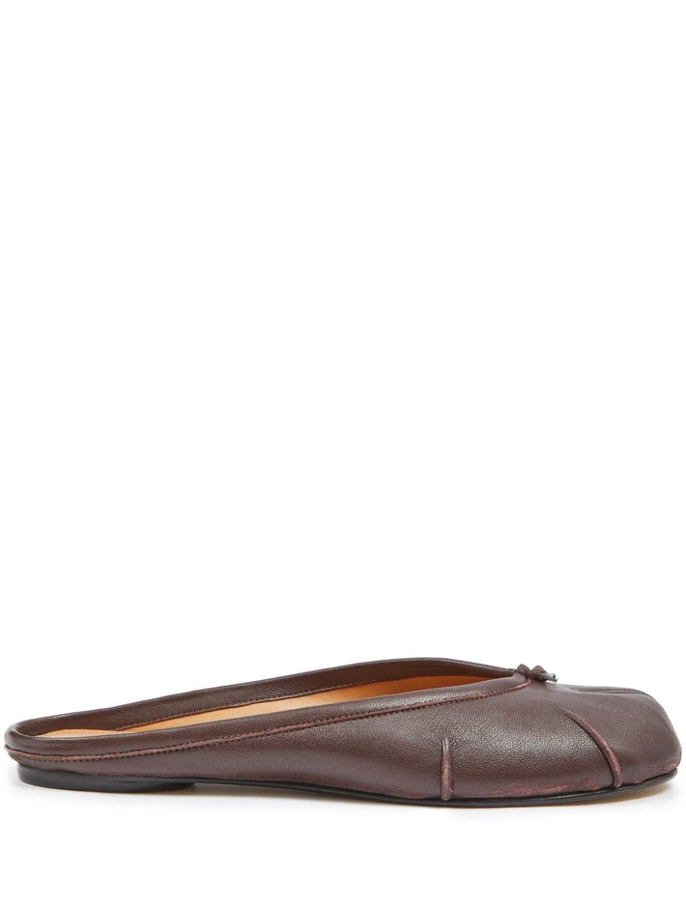 Maison Margiela Tabi leather mules - Brown von Maison Margiela