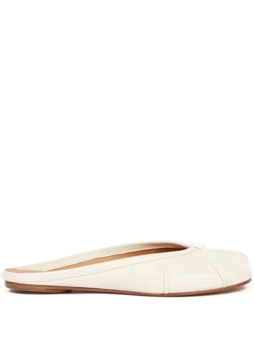 Maison Margiela Tabi leather mules - White von Maison Margiela