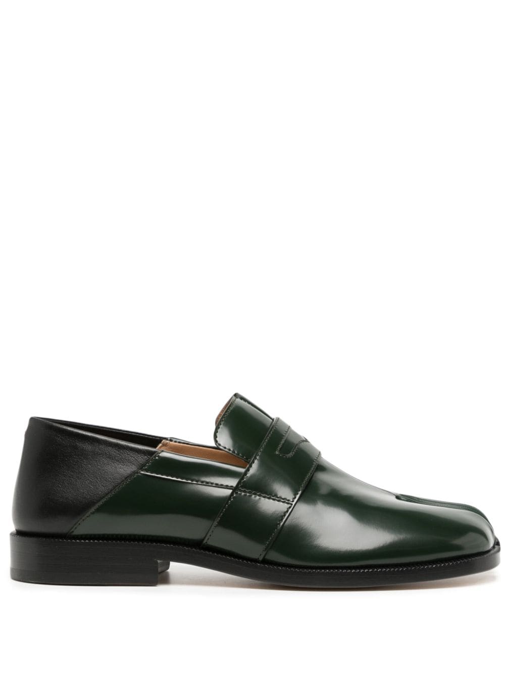 Maison Margiela Tabi leather loafers - Green von Maison Margiela