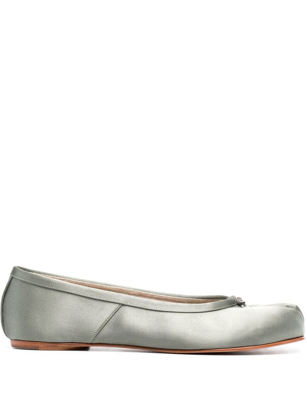 Maison Margiela Tabi satin ballerina shoes - Green von Maison Margiela