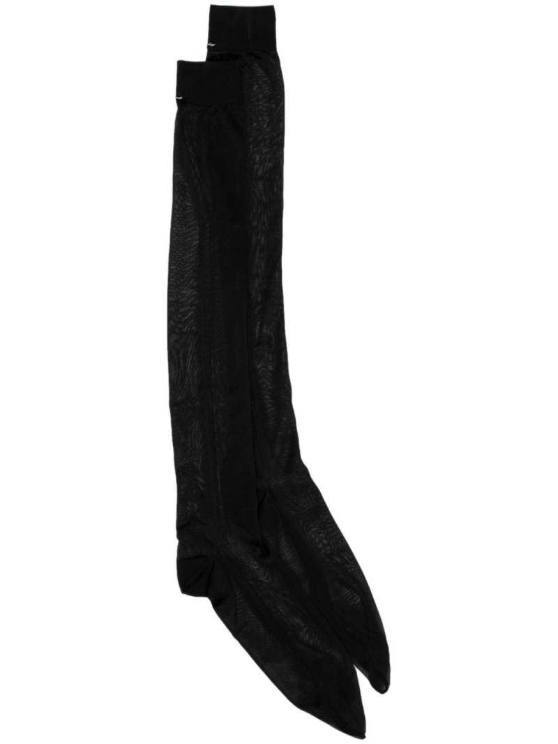 Maison Margiela Tabi silk socks - Black von Maison Margiela