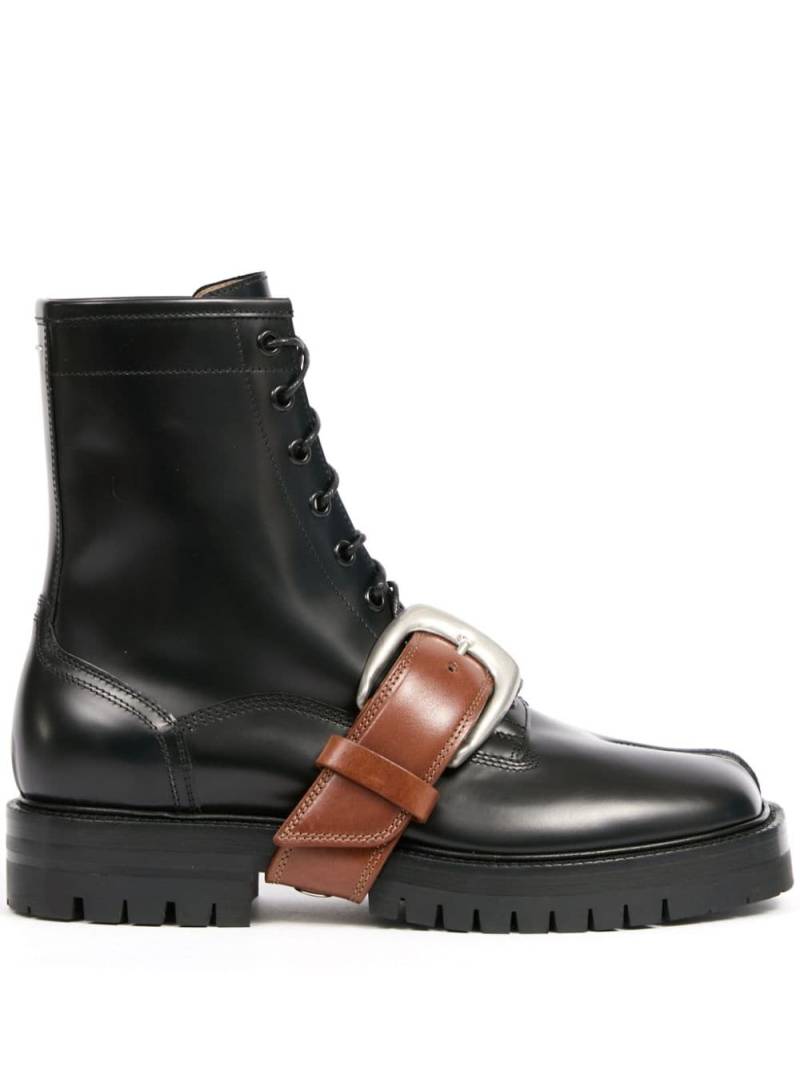 Maison Margiela Tabi split-toe leather boots - Black von Maison Margiela