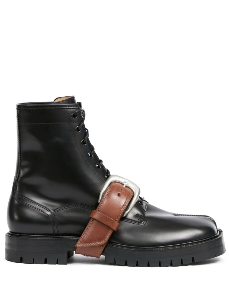 Maison Margiela Tabi split-toe leather boots - Black von Maison Margiela