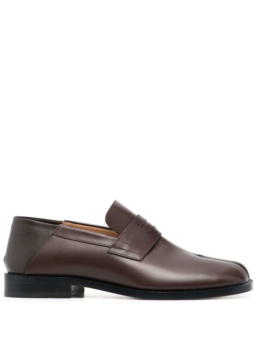 Maison Margiela Tabi leather loafers - Brown von Maison Margiela