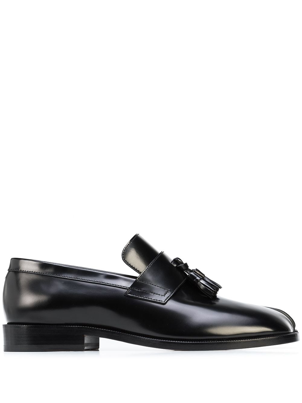 Maison Margiela Tabi tassel-detail leather loafers - Black von Maison Margiela