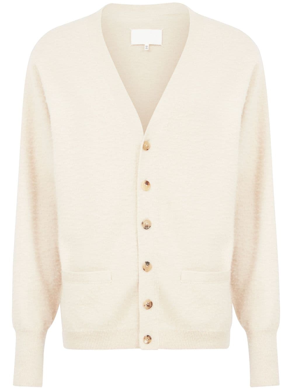 Maison Margiela V-neck cashmere-cotton cardigan - Neutrals von Maison Margiela