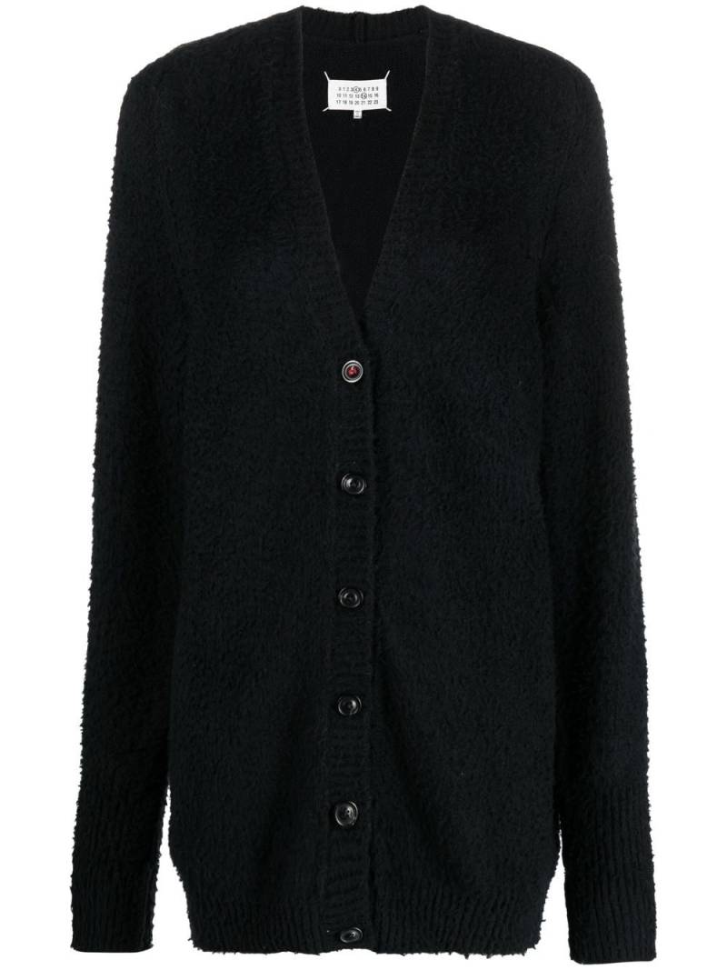 Maison Margiela Piled V-neck cardigan - Black von Maison Margiela