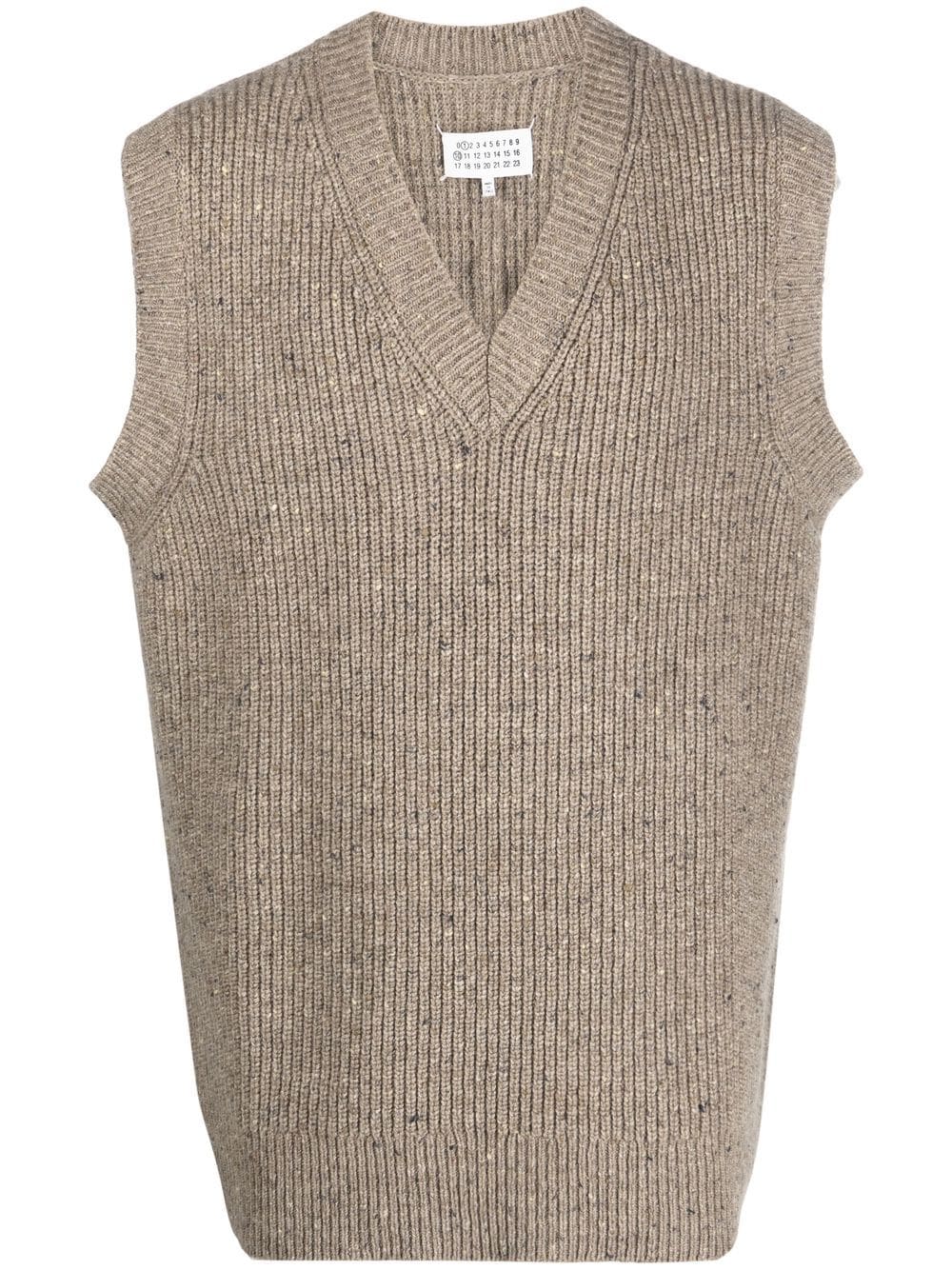 Maison Margiela V-neck knitted vest - Green von Maison Margiela