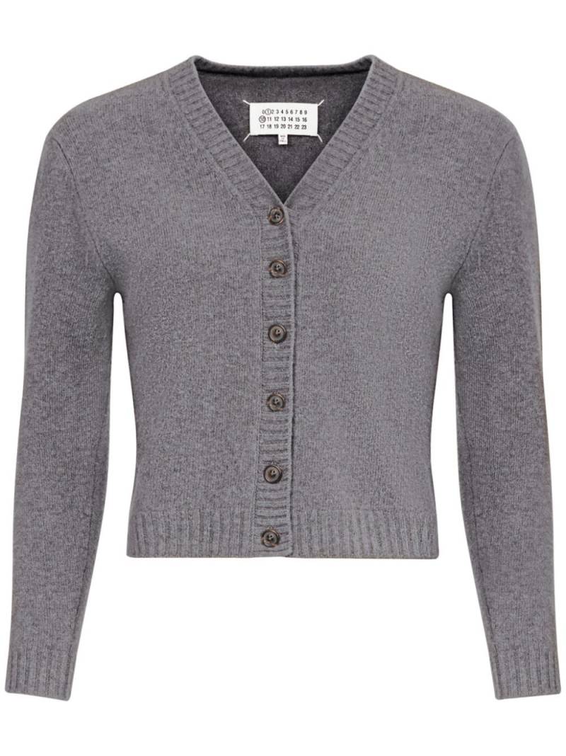 Maison Margiela V-neck wool cardigan - Grey von Maison Margiela