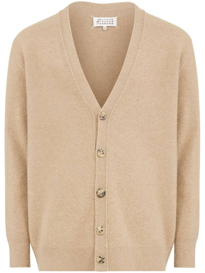 Maison Margiela V-neck wool cardigan - Neutrals von Maison Margiela