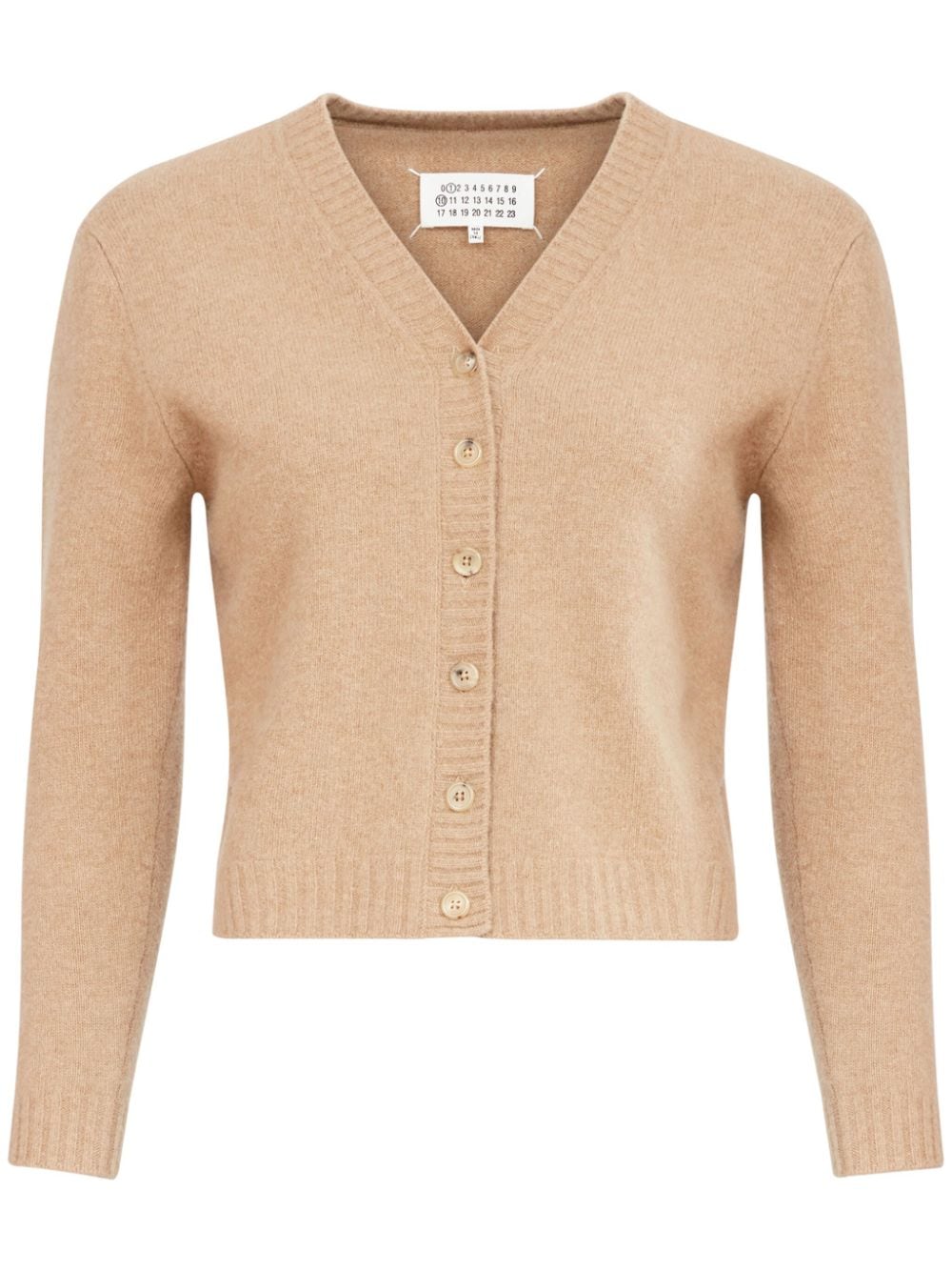 Maison Margiela V-neck wool cardigan - Neutrals von Maison Margiela