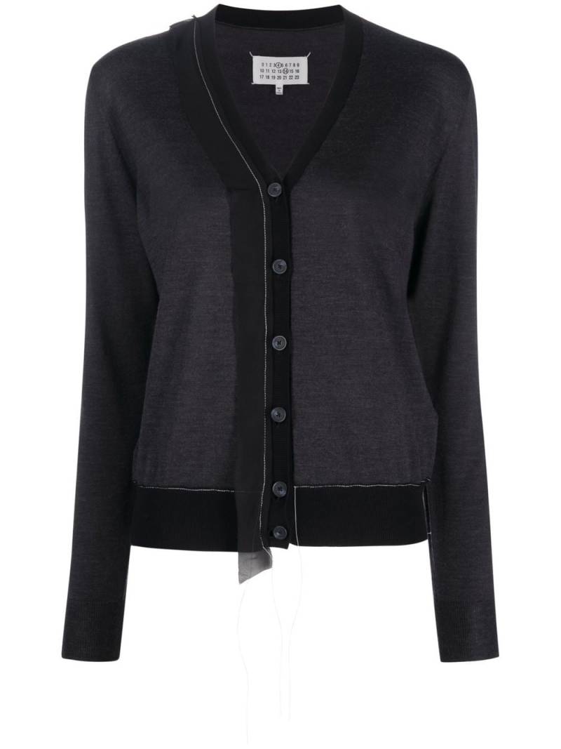 Maison Margiela Work-In-Progress wool-blend cardigan - Black von Maison Margiela