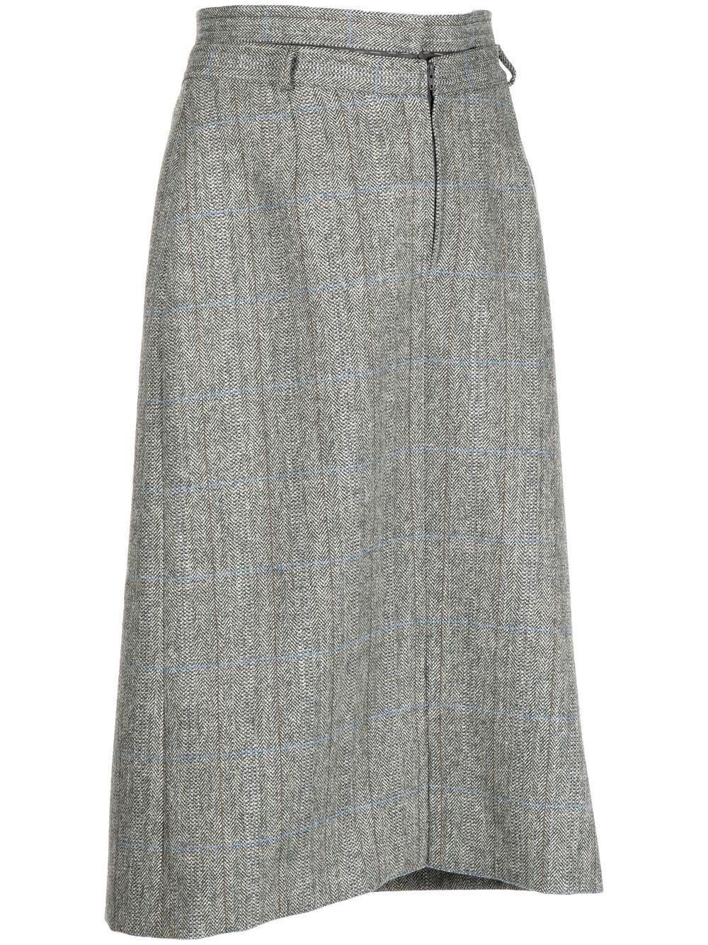 Maison Margiela asymmetric draped skirt - Grey von Maison Margiela