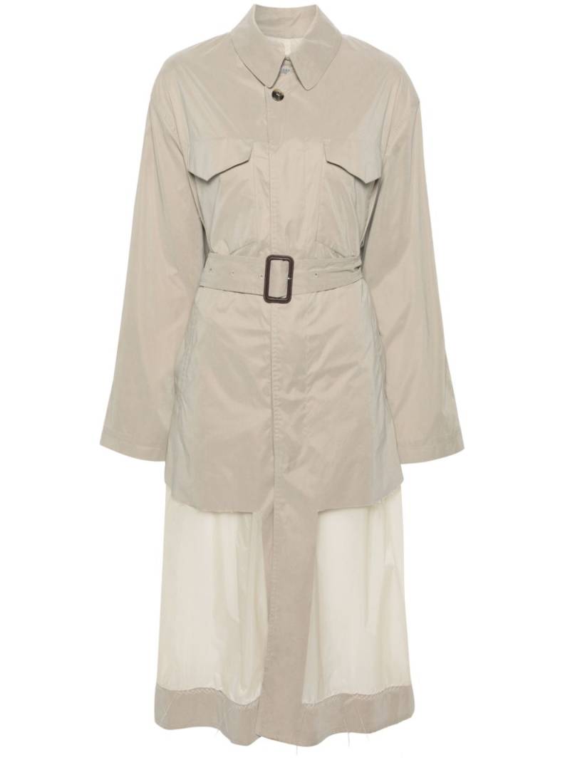 Maison Margiela belted panelled trench coat - Neutrals von Maison Margiela