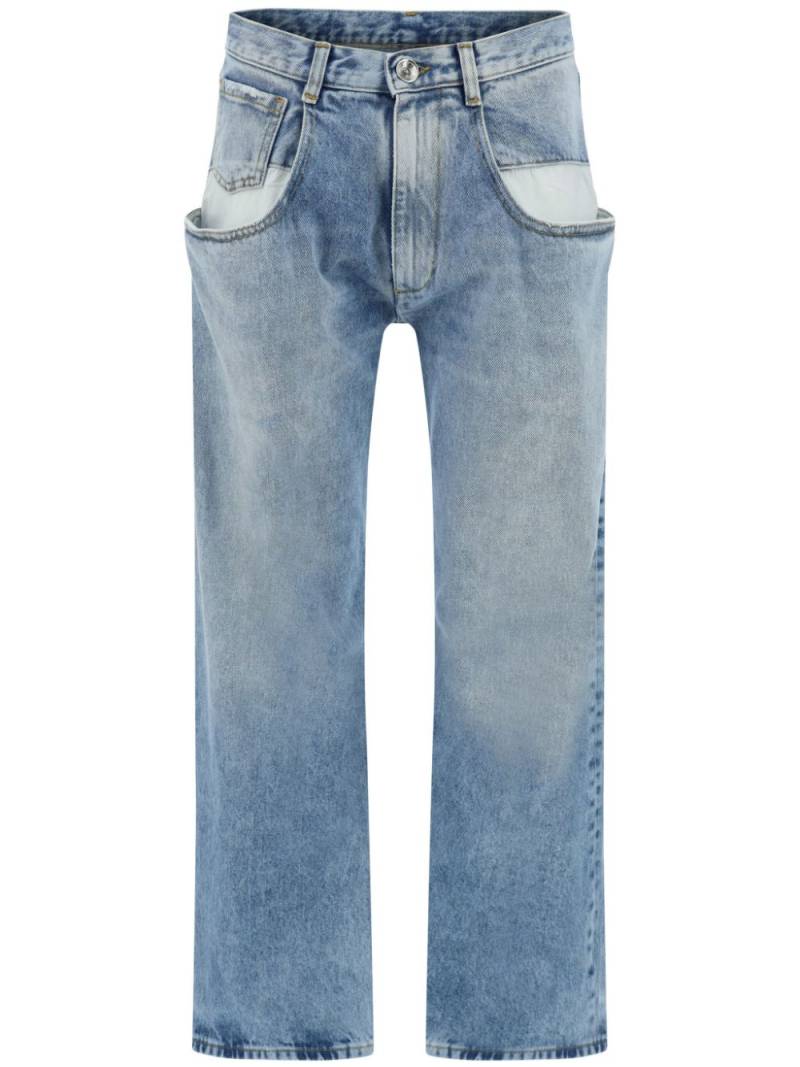 Maison Margiela contrast-pocket straight-leg jeans - Blue von Maison Margiela