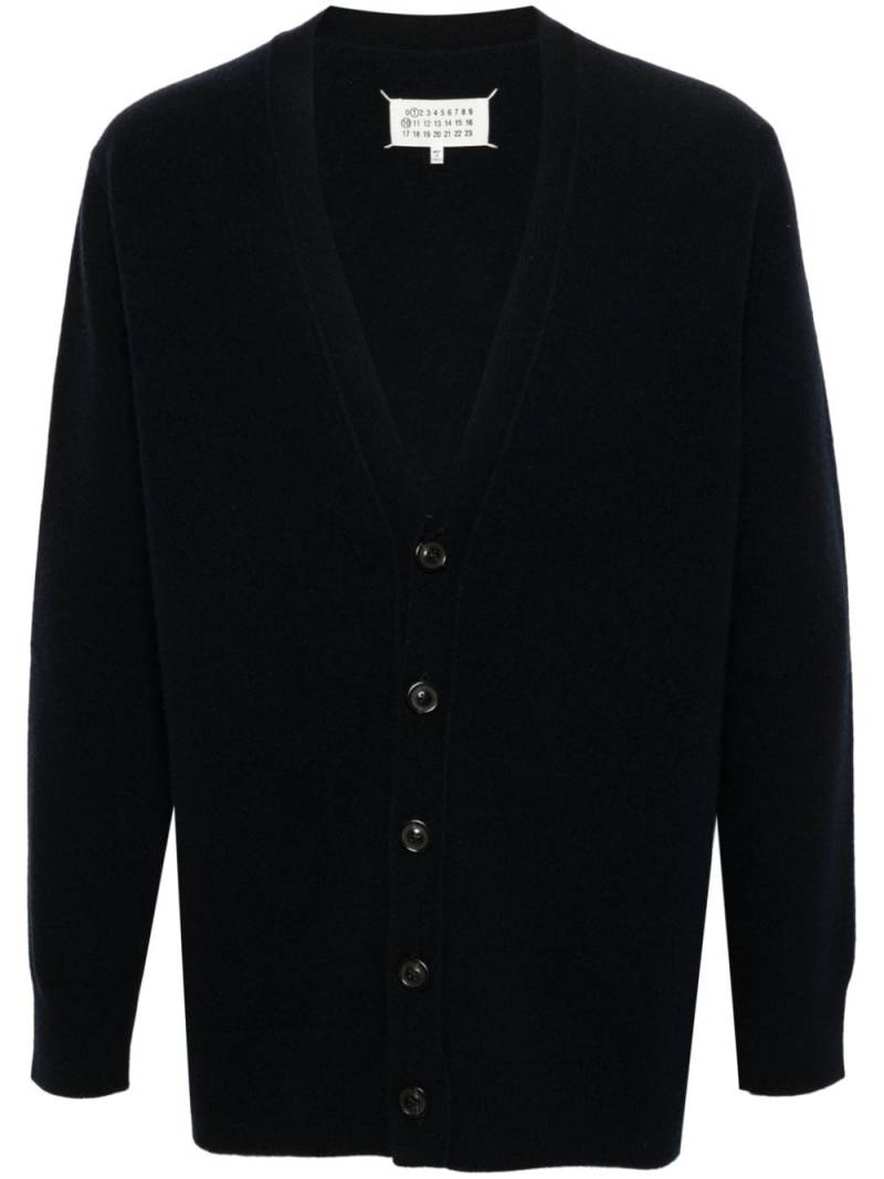 Maison Margiela brushed wool cardigan - Black von Maison Margiela