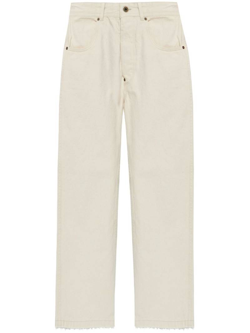 Maison Margiela buckled straight jeans - Neutrals von Maison Margiela