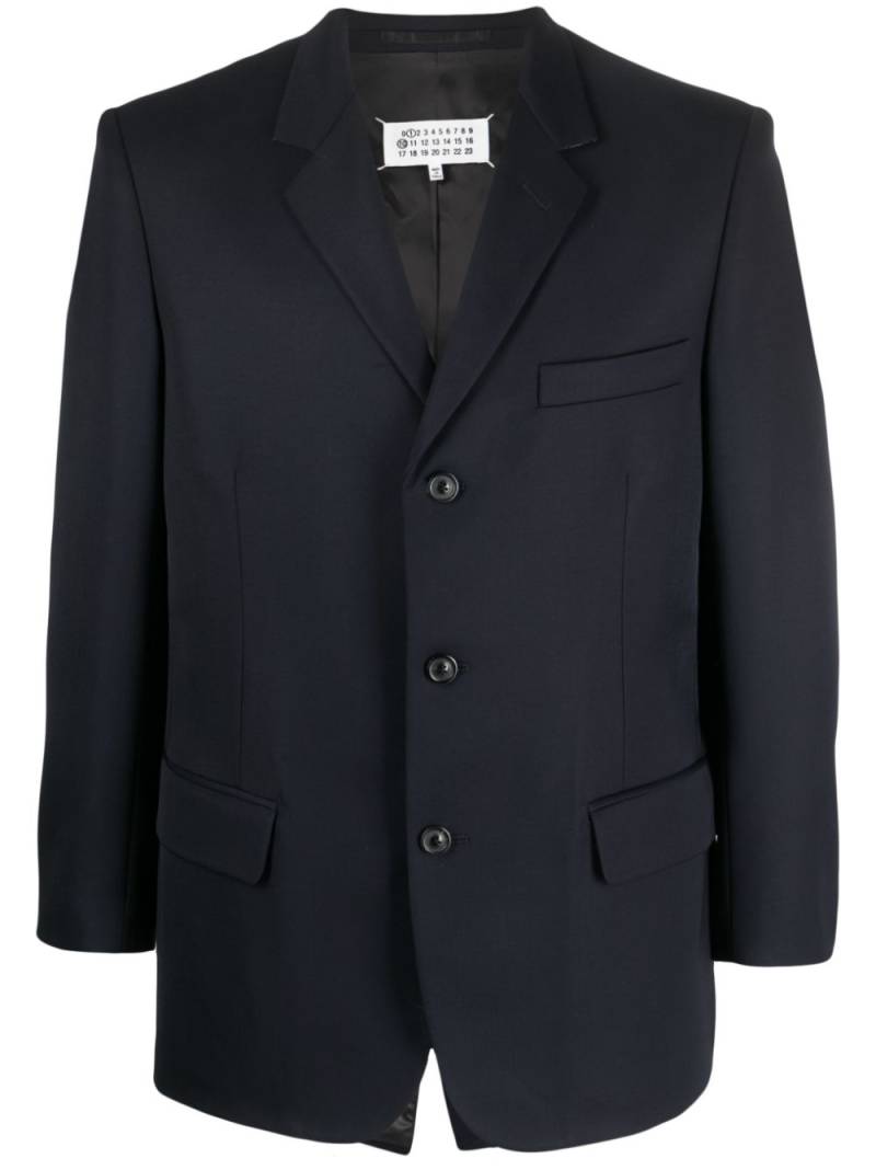 Maison Margiela single-breasted wool blazer - Blue von Maison Margiela