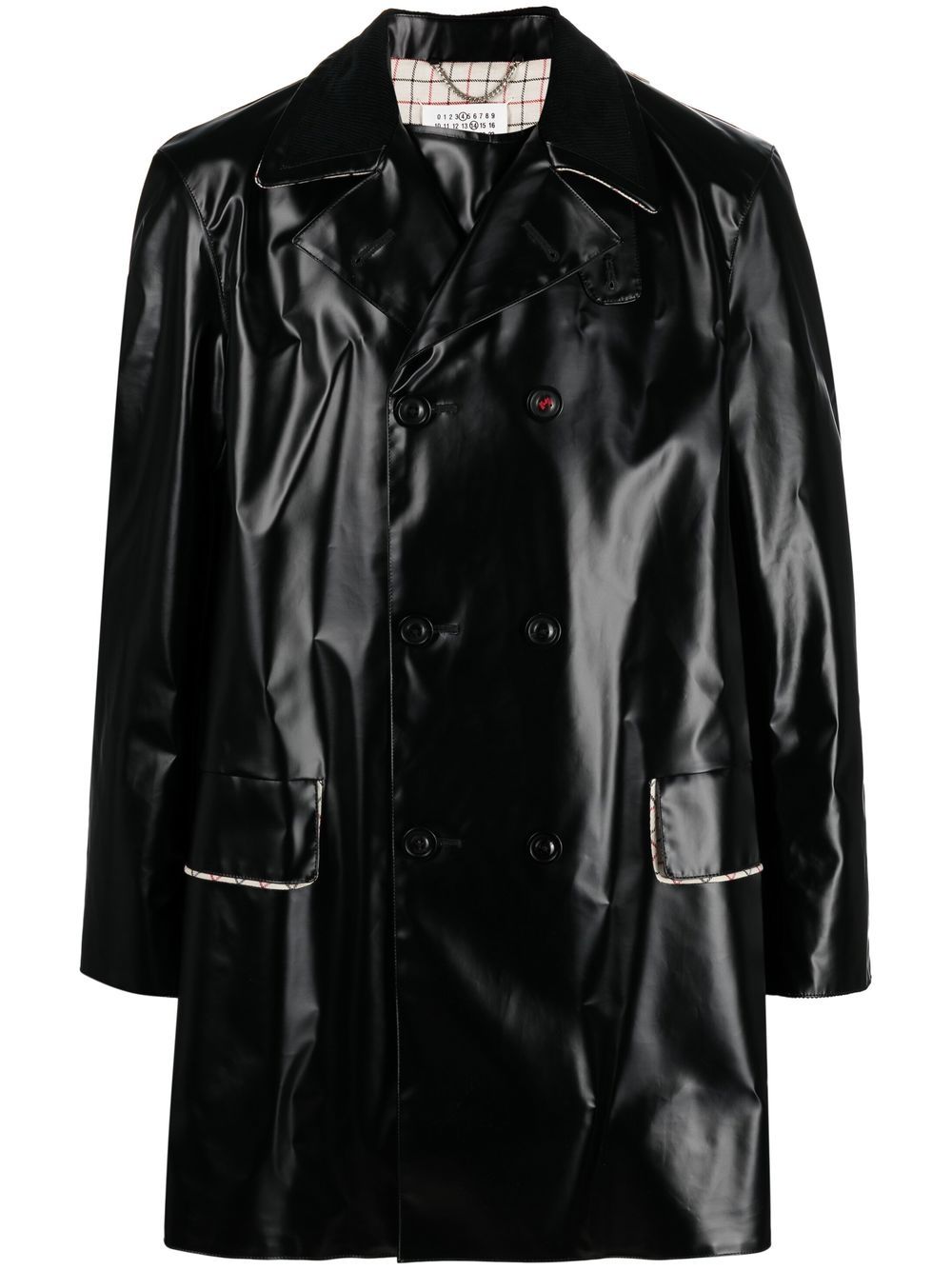 Maison Margiela coated double-breasted coat - Black von Maison Margiela