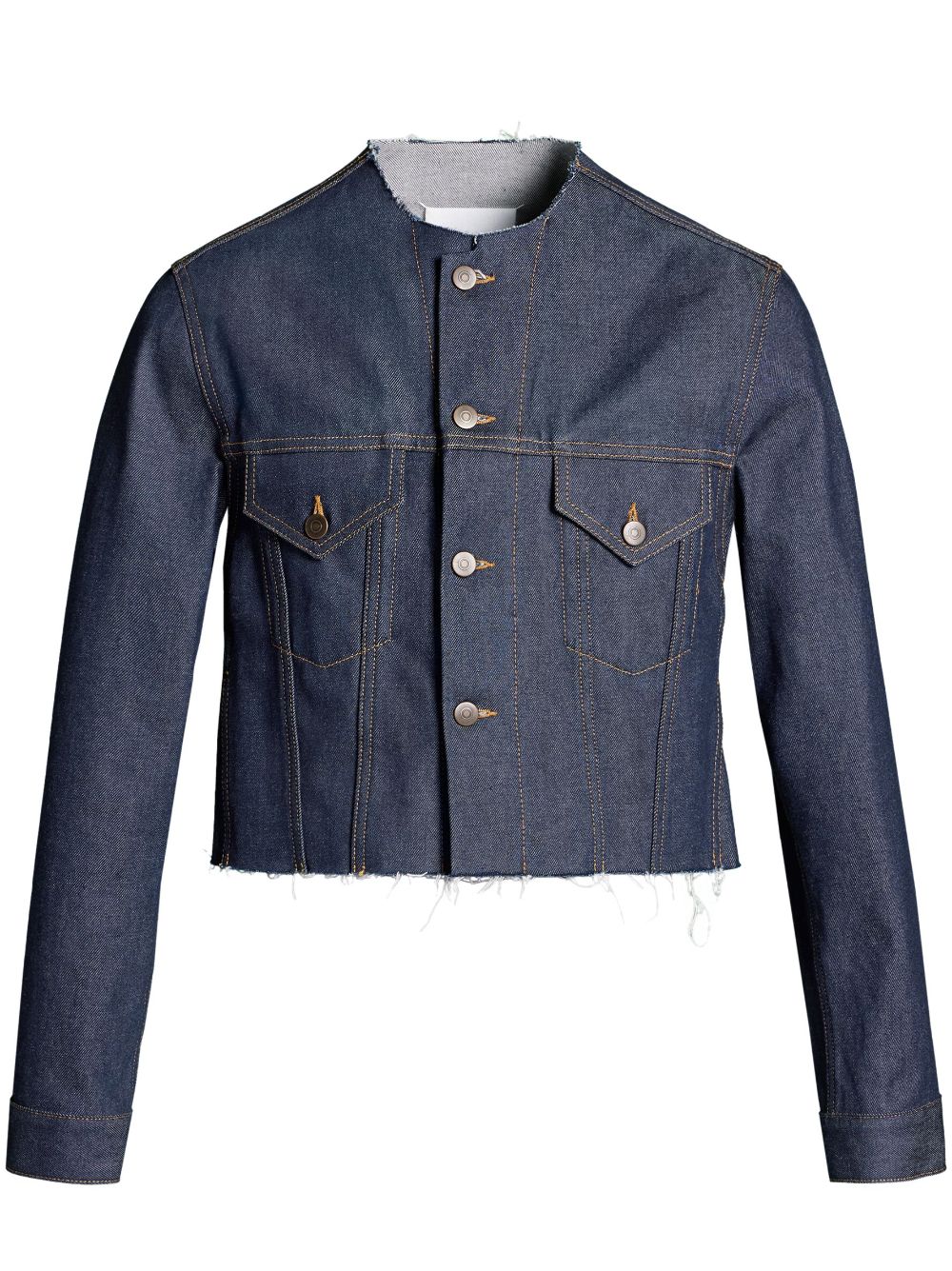 Maison Margiela collarless denim jacket - Blue von Maison Margiela