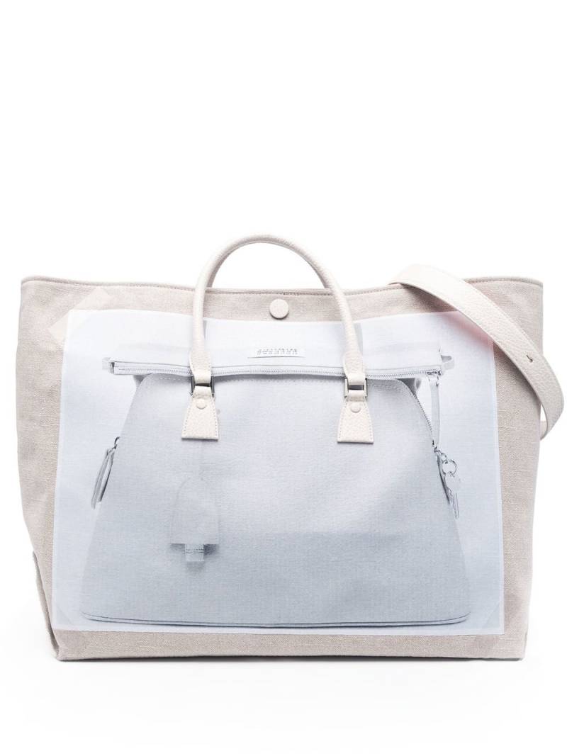 Maison Margiela 5AC trompe-l'oeil tote bag - Grey von Maison Margiela